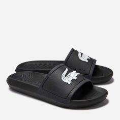 Акція на Чоловічі шльопанці для пляжу Lacoste 60558621 46 Чорні від Rozetka