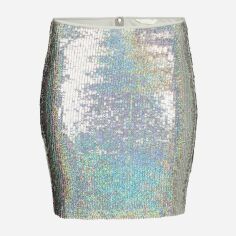 Акція на Спідниця H&M 0439593_паєтки.радуга 36 Срібляста від Rozetka
