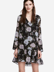 Акція на Сукня коротка літня жіноча H&M 0489119_квіти 32 Чорна (KZ2000000876382_KAY2000000876382) від Rozetka