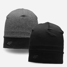Акція на Шапка 4F H4Z22-CAF008-20S L/XL Темно-сіра з чорним від Rozetka