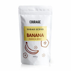 Акція на Цукровий скраб для тіла Courage Banana Hands & Body Sugar Scrub Банан, 250 г від Eva