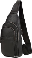 Акция на Чоловіча шкіряна сумка-слінгTiding Bag A25-6602A Чорна от Rozetka