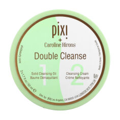 Акція на Очищувальний засіб 2в1 для обличчя Pixi Double Cleanse Solid Cleansing Oil + Cleansing Cream, 2*50 мл від Eva