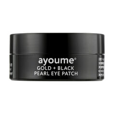 Акція на Патчі для шкіри навколо очей Ayoume Gold + Black Pearl Eye Patch із золотом і чорними перлами, 60 шт від Eva