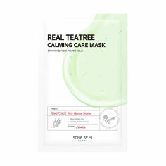 Акция на Тканинна маска для обличчя Some By Mi Real Tea Tree Calming Care Mask з чайним деревом 20 г от Eva