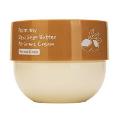 Акція на Крем для обличчя FarmStay Real Shea Butter All-In-One Cream, 300 мл від Eva