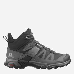 Акція на Чоловічі черевики Salomon X Ultra 4 Mid Wide Gore-Tex L41294600 46.5 (12US) 30 см Чорні від Rozetka