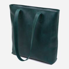 Акція на Сумка шопер жіноча шкіряна Shvigel leather-16351 Зелена від Rozetka