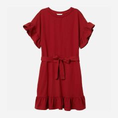 Акція на Плаття коротке літнє жіноче H&M XAZ132573GLCH 42 Темно-червоне від Rozetka
