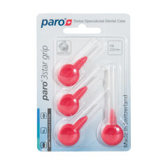 Акція на Міжзубні щітки Paro Swiss 3star-grip xxx-тонкі, червоні, 2.0 мм, 4 шт від Eva