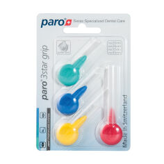 Акція на Міжзубні щітки Paro Swiss 3star-grip набір зразків, 4 різних розміри, 4 шт від Eva
