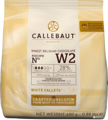 Акція на Шоколад Callebaut №W2 бельгійський білий у формі калет 400 г від Rozetka