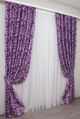 Акція на Комплект штор VR-Textil блекаут фіолетові з бузковим 280х150 см 2 шт (30-800) від Rozetka