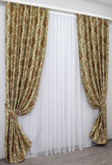 Акція на Комплект штор VR-Textil блекаут-софт золотисто-коричневі 270х150 см 2 шт (30-785) від Rozetka