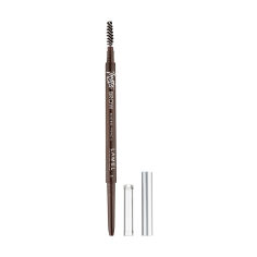 Акція на Олівець для брів LAMEL Make Up Insta Micro Brow Pencil зі щіточкою 402 Chocolate, 0.12 г від Eva
