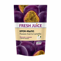 Акція на Рідке крем-мило для рук Fresh Juice Passion Fruit & Camellia Маракуйя та камелія, 460 мл (запаска) від Eva