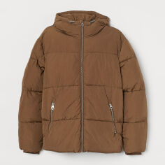 Акція на Куртка зимова коротка жіноча H&M 925969 XS Коричнева від Rozetka