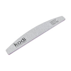 Акція на Пилка для нігтів Kodi Professional 100/180 грит полумісяць, світло-сіра, 178*28*4 мм від Eva