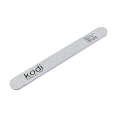Акція на Пилка для нігтів Kodi Professional 142, 120/240 грит, пряма, світло-сіра, 178*19*4 мм від Eva