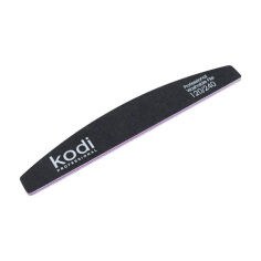 Акція на Пилка для нігтів Kodi Professional 120/240 грит полумісяць, чорна, 178*28*4 мм від Eva