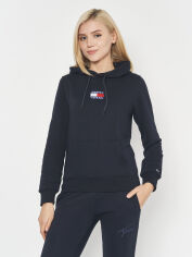 Акція на Худі жіноче Tommy Hilfiger 10956.4 L Темно-синє від Rozetka