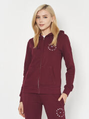 Акція на Толстовка на блискавці жіноча Tommy Hilfiger 10957.3 2XL Бордова від Rozetka