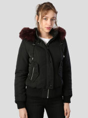 Акція на Куртка демісезонна коротка з капюшоном жіноча Colin's CL1035279BLK XS Чорна від Rozetka