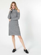 Акція на Плаття коротке осіннє жіноче Colin’s CL1056126 XS Gray від Rozetka