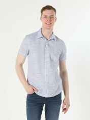Акція на Сорочка бавовняна чоловіча Colin's CL1053964-LBL S від Rozetka