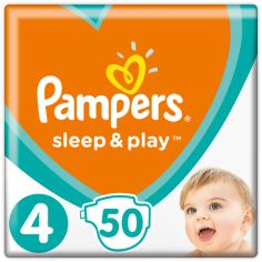 Акція на Подгузники Pampers Sleep&Play 4 (9-14 кг), 50 шт. від Pampik
