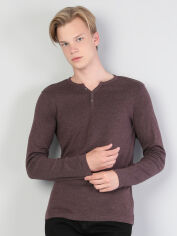 Акція на Лонгслів чоловічий Colin's CL1022847PUM S Plum Melange від Rozetka