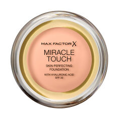 Акція на Тональна основа для обличчя Max Factor Miracle Touch Skin Perfecting Foundation SPF 30, 35 Pearl Beige, 11.5 г від Eva