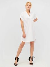 Акція на Сукня-футболка міні осіння жіноча Criss CRS210049 S Біла від Rozetka