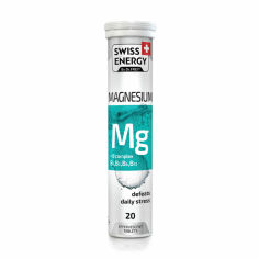 Акция на Комплекс магнію та вітамінів групи Б SWISS ENERGY Magnesium + B Сomplex, 20 шипучих таблеток от Eva
