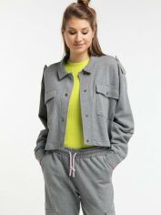 Акція на Куртка демісезонна коротка жіноча myMo 12604614_grey 2XL Сіра від Rozetka