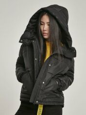 Акція на Куртка зимова коротка жіноча Urban Classics TB3067 5XL Чорна від Rozetka