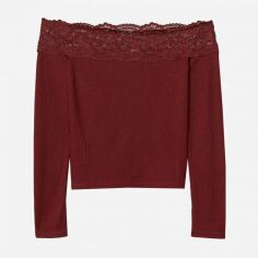 Акція на Джемпер H&M FL0669874 L Темно-червоний від Rozetka