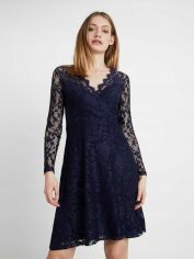 Акція на Сукня на запах вечірня коротка осіння жіноча Anna Field tzmby-gy-ur_dark blue 36 Темно-синя від Rozetka