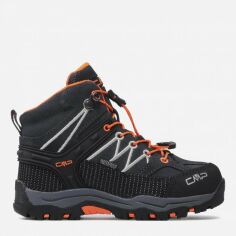 Акция на Дитячі демисезонні черевики для хлопчика CMP Kids Rigel Mid Trekking Shoe W 3Q12944-47UG 33 Antracite-Flash Orange от Rozetka