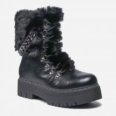 Акція на Жіночі зимові черевики високі Jenny Fairy SWS5651-11 36 Чорні від Rozetka