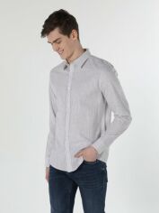 Акція на Сорочка бавовняна чоловіча Colin's CL1057489BEI S Beige від Rozetka