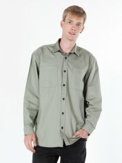 Акція на Сорочка бавовняна чоловіча Colin's CL1057508LKH S Light Khaki від Rozetka