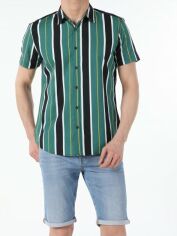Акція на Сорочка бавовняна чоловіча Colin's CL1054247GRN S Green від Rozetka