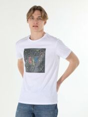 Акція на Футболка бавовняна довга чоловіча Colin's CL1057136WHT 2XL White від Rozetka