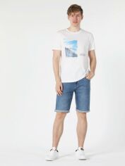 Акція на Футболка бавовняна довга чоловіча Colin's CL1057626WHT 2XL White від Rozetka