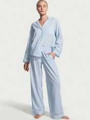 Акція на Піжама (сорочка + штани) жіноча великих розмірів Victoria's Secret 450209804 XXL Блакитна від Rozetka