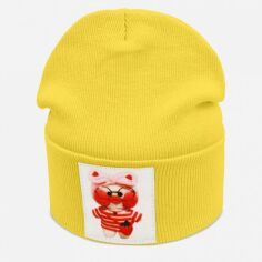 Акция на Дитяча шапка-біні демісезонна Anmerino Утя 4044 50-52 Жовта от Rozetka