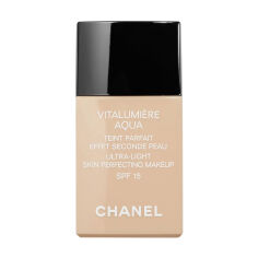 Акция на Тональний флюїд для обличчя Chanel Vitalumiere Aqua SPF 15, 22 Beige Rose, 30 мл от Eva