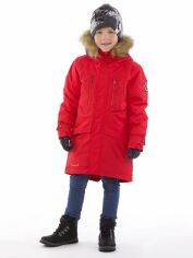 Акция на Підліткове зимове пальто для хлопчика Huppa David 12270020-70004 140 см Червоне от Rozetka