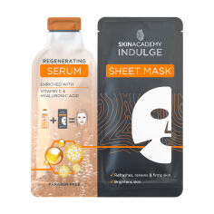 Акция на Тканинна маска для обличчя Skin Academy Indulge Regenerating Serum Sheet Mask, 25 мл от Eva